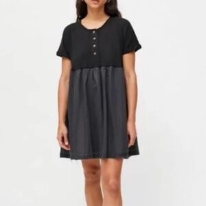 Urban Outfitters Black and Gray Buttoned Mini Dress